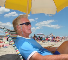 Long-time Ocean City NJ resident on the beach